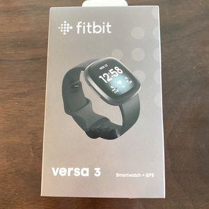 NEW in box Fitbit Versa 3 Health and Fitness Smartwatch with GPS - Black.